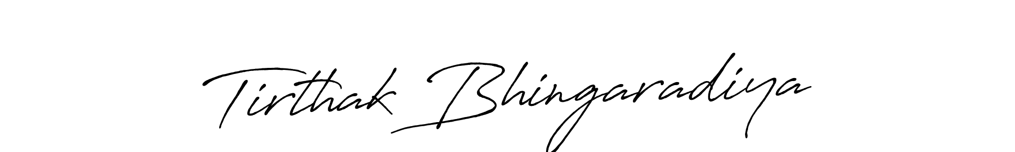 You should practise on your own different ways (Antro_Vectra_Bolder) to write your name (Tirthak Bhingaradiya) in signature. don't let someone else do it for you. Tirthak Bhingaradiya signature style 7 images and pictures png