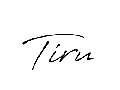 Use a signature maker to create a handwritten signature online. With this signature software, you can design (Antro_Vectra_Bolder) your own signature for name Tiru. Tiru signature style 7 images and pictures png