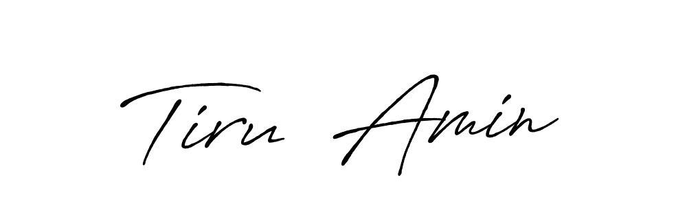Create a beautiful signature design for name Tiru  Amin. With this signature (Antro_Vectra_Bolder) fonts, you can make a handwritten signature for free. Tiru  Amin signature style 7 images and pictures png