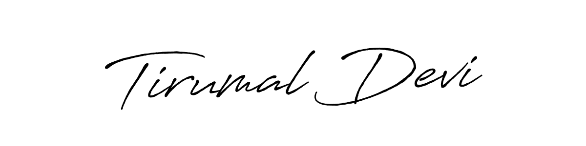 Create a beautiful signature design for name Tirumal Devi. With this signature (Antro_Vectra_Bolder) fonts, you can make a handwritten signature for free. Tirumal Devi signature style 7 images and pictures png