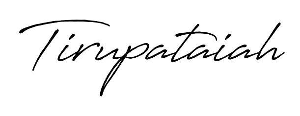 Explore multiple handwriting variations for Tirupataiah including this stunning Antro_Vectra_Bolder design. Free to use across all platforms. Tirupataiah signature style 7 images and pictures png