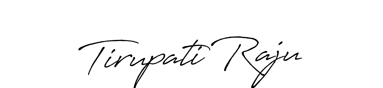 Similarly Antro_Vectra_Bolder is the best handwritten signature design. Signature creator online .You can use it as an online autograph creator for name Tirupati Raju. Tirupati Raju signature style 7 images and pictures png