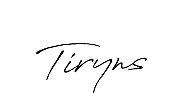 It looks lik you need a new signature style for name Tiryns. Design unique handwritten (Antro_Vectra_Bolder) signature with our free signature maker in just a few clicks. Tiryns signature style 7 images and pictures png