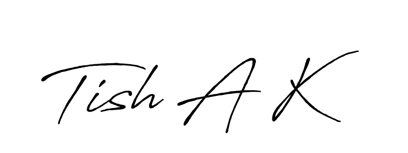 Similarly Antro_Vectra_Bolder is the best handwritten signature design. Signature creator online .You can use it as an online autograph creator for name Tish A K. Tish A K signature style 7 images and pictures png