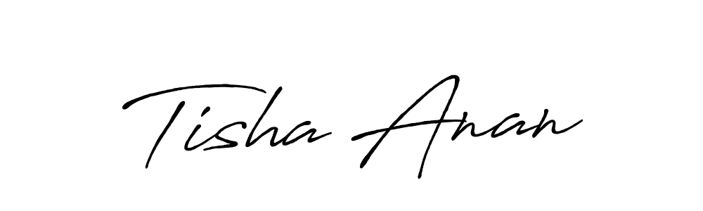 This is the best signature style for the Tisha Anan name. Also you like these signature font (Antro_Vectra_Bolder). Mix name signature. Tisha Anan signature style 7 images and pictures png