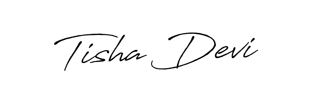 Tisha Devi stylish signature style. Best Handwritten Sign (Antro_Vectra_Bolder) for my name. Handwritten Signature Collection Ideas for my name Tisha Devi. Tisha Devi signature style 7 images and pictures png