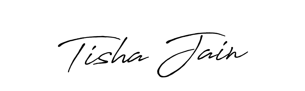 Design your own signature with our free online signature maker. With this signature software, you can create a handwritten (Antro_Vectra_Bolder) signature for name Tisha Jain. Tisha Jain signature style 7 images and pictures png