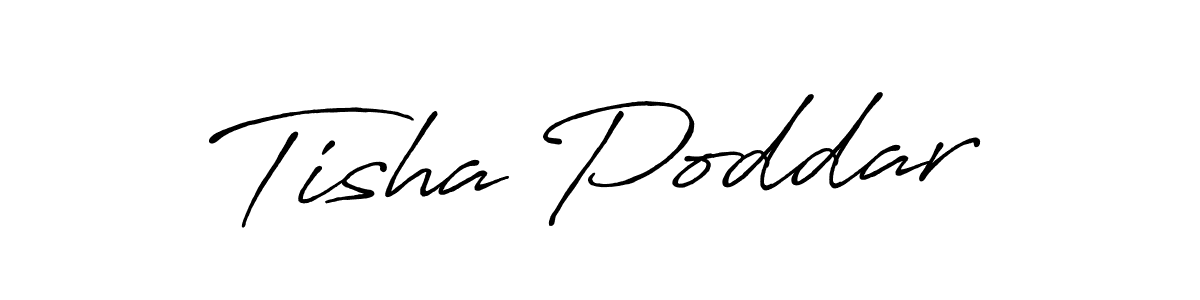 Similarly Antro_Vectra_Bolder is the best handwritten signature design. Signature creator online .You can use it as an online autograph creator for name Tisha Poddar. Tisha Poddar signature style 7 images and pictures png