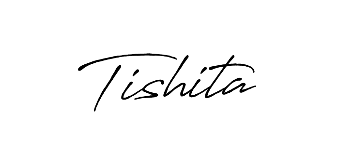 Make a beautiful signature design for name Tishita. With this signature (Antro_Vectra_Bolder) style, you can create a handwritten signature for free. Tishita signature style 7 images and pictures png