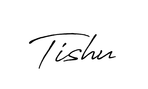 Make a beautiful signature design for name Tishu. With this signature (Antro_Vectra_Bolder) style, you can create a handwritten signature for free. Tishu signature style 7 images and pictures png