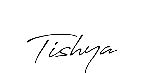 How to make Tishya signature? Antro_Vectra_Bolder is a professional autograph style. Create handwritten signature for Tishya name. Tishya signature style 7 images and pictures png
