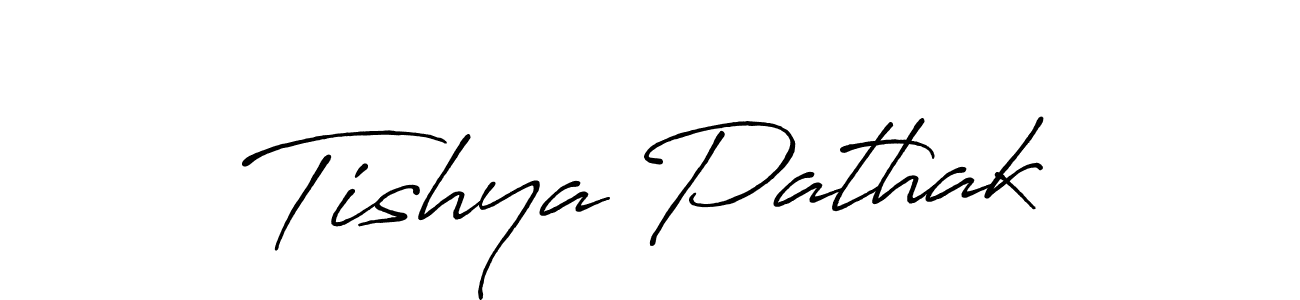 Design your own signature with our free online signature maker. With this signature software, you can create a handwritten (Antro_Vectra_Bolder) signature for name Tishya Pathak. Tishya Pathak signature style 7 images and pictures png