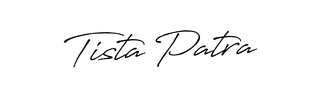 Use a signature maker to create a handwritten signature online. With this signature software, you can design (Antro_Vectra_Bolder) your own signature for name Tista Patra. Tista Patra signature style 7 images and pictures png