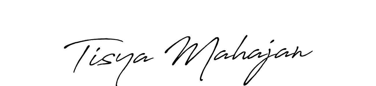 Also we have Tisya Mahajan name is the best signature style. Create professional handwritten signature collection using Antro_Vectra_Bolder autograph style. Tisya Mahajan signature style 7 images and pictures png