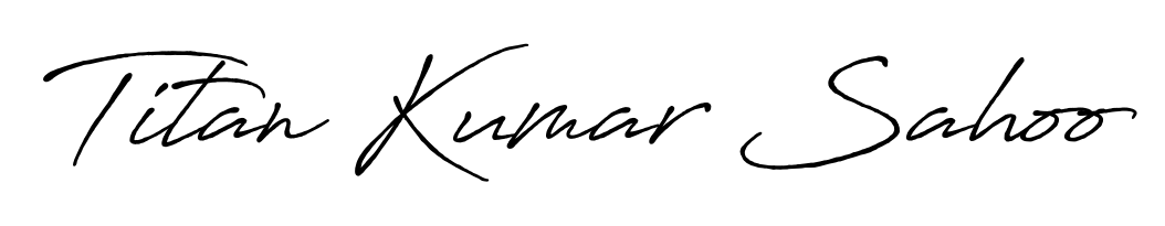 You should practise on your own different ways (Antro_Vectra_Bolder) to write your name (Titan Kumar Sahoo) in signature. Don't let someone else do it for you. Titan Kumar Sahoo signature style 7 images and pictures png