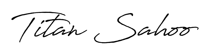 Upgrade your professional image with Titan Sahoo signature created with Antro_Vectra_Bolder font. Fast, free, and watermark-free download. Titan Sahoo signature style 7 images and pictures png