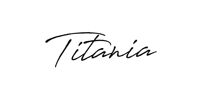 Make a beautiful signature design for name Titania. With this signature (Antro_Vectra_Bolder) style, you can create a handwritten signature for free. Titania signature style 7 images and pictures png