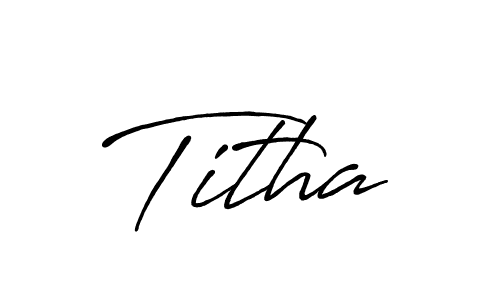 Also we have Titha name is the best signature style. Create professional handwritten signature collection using Antro_Vectra_Bolder autograph style. Titha signature style 7 images and pictures png
