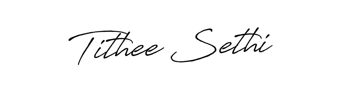 Tithee Sethi stylish signature style. Best Handwritten Sign (Antro_Vectra_Bolder) for my name. Handwritten Signature Collection Ideas for my name Tithee Sethi. Tithee Sethi signature style 7 images and pictures png