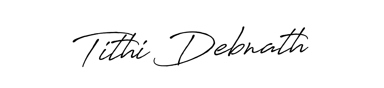 Make a beautiful signature design for name Tithi Debnath. With this signature (Antro_Vectra_Bolder) style, you can create a handwritten signature for free. Tithi Debnath signature style 7 images and pictures png