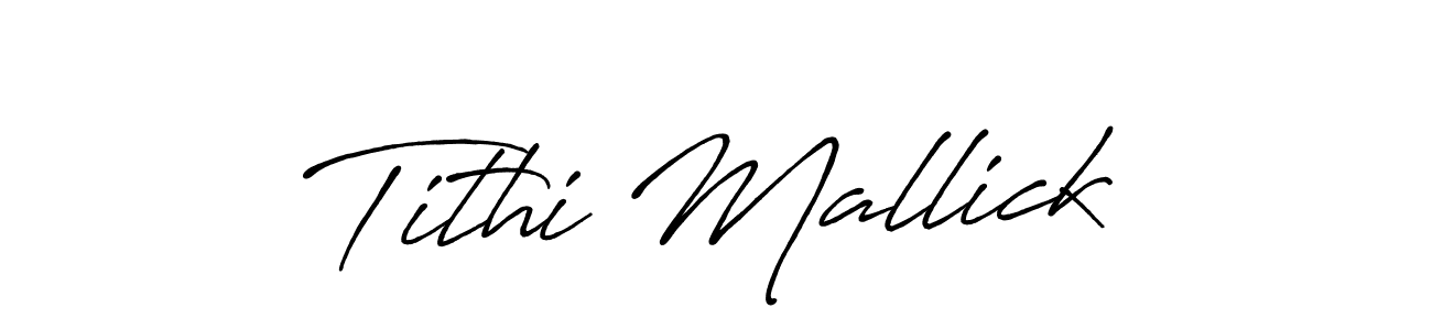 How to make Tithi Mallick signature? Antro_Vectra_Bolder is a professional autograph style. Create handwritten signature for Tithi Mallick name. Tithi Mallick signature style 7 images and pictures png