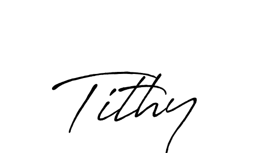 Make a beautiful signature design for name Tithy. With this signature (Antro_Vectra_Bolder) style, you can create a handwritten signature for free. Tithy signature style 7 images and pictures png