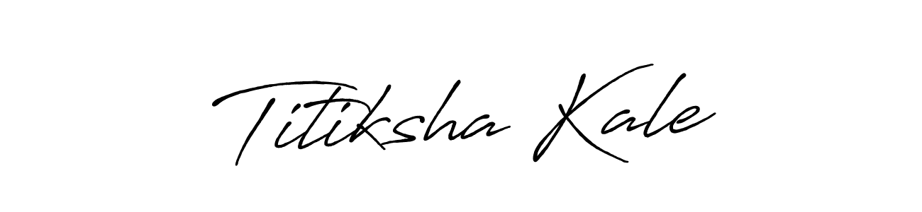 Design your own signature with our free online signature maker. With this signature software, you can create a handwritten (Antro_Vectra_Bolder) signature for name Titiksha Kale. Titiksha Kale signature style 7 images and pictures png