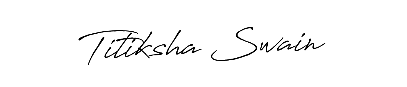 Design your own signature with our free online signature maker. With this signature software, you can create a handwritten (Antro_Vectra_Bolder) signature for name Titiksha Swain. Titiksha Swain signature style 7 images and pictures png