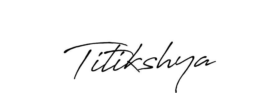 The best way (Antro_Vectra_Bolder) to make a short signature is to pick only two or three words in your name. The name Titikshya include a total of six letters. For converting this name. Titikshya signature style 7 images and pictures png