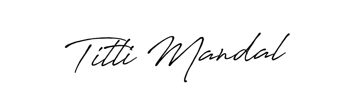 Titli Mandal stylish signature style. Best Handwritten Sign (Antro_Vectra_Bolder) for my name. Handwritten Signature Collection Ideas for my name Titli Mandal. Titli Mandal signature style 7 images and pictures png