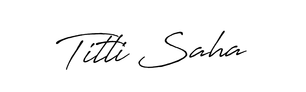 Create a beautiful signature design for name Titli Saha. With this signature (Antro_Vectra_Bolder) fonts, you can make a handwritten signature for free. Titli Saha signature style 7 images and pictures png