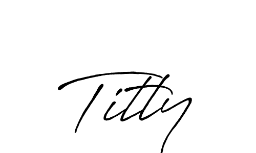 How to make Titly name signature. Use Antro_Vectra_Bolder style for creating short signs online. This is the latest handwritten sign. Titly signature style 7 images and pictures png