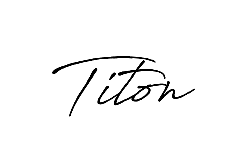 How to make Titon signature? Antro_Vectra_Bolder is a professional autograph style. Create handwritten signature for Titon name. Titon signature style 7 images and pictures png