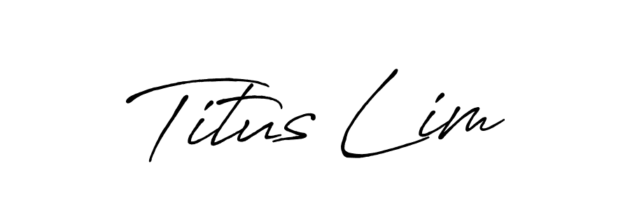 Make a beautiful signature design for name Titus Lim. With this signature (Antro_Vectra_Bolder) style, you can create a handwritten signature for free. Titus Lim signature style 7 images and pictures png