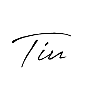 Also You can easily find your signature by using the search form. We will create Tiu name handwritten signature images for you free of cost using Antro_Vectra_Bolder sign style. Tiu signature style 7 images and pictures png