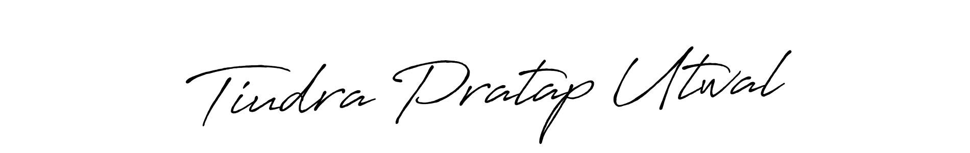How to make Tiudra Pratap Utwal signature? Antro_Vectra_Bolder is a professional autograph style. Create handwritten signature for Tiudra Pratap Utwal name. Tiudra Pratap Utwal signature style 7 images and pictures png