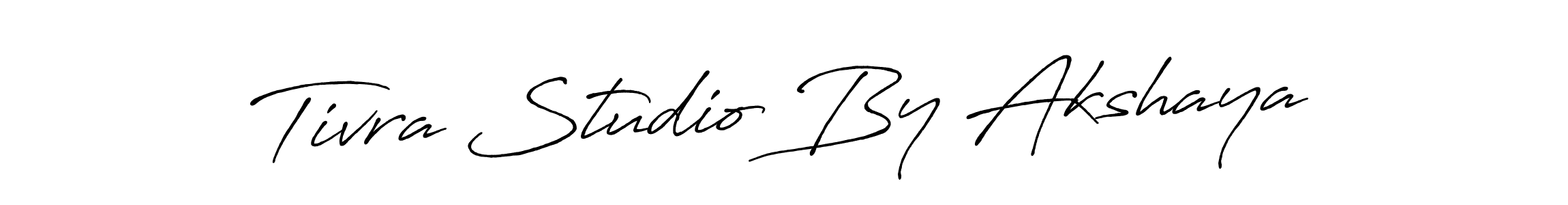 Antro_Vectra_Bolder is a professional signature style that is perfect for those who want to add a touch of class to their signature. It is also a great choice for those who want to make their signature more unique. Get Tivra Studio By Akshaya name to fancy signature for free. Tivra Studio By Akshaya signature style 7 images and pictures png