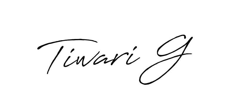 Also we have Tiwari G name is the best signature style. Create professional handwritten signature collection using Antro_Vectra_Bolder autograph style. Tiwari G signature style 7 images and pictures png