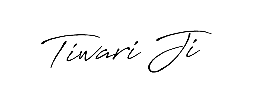 How to make Tiwari Ji name signature. Use Antro_Vectra_Bolder style for creating short signs online. This is the latest handwritten sign. Tiwari Ji signature style 7 images and pictures png