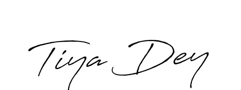 How to make Tiya Dey name signature. Use Antro_Vectra_Bolder style for creating short signs online. This is the latest handwritten sign. Tiya Dey signature style 7 images and pictures png