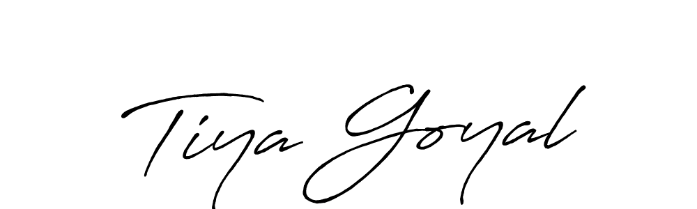 The best way (Antro_Vectra_Bolder) to make a short signature is to pick only two or three words in your name. The name Tiya Goyal include a total of six letters. For converting this name. Tiya Goyal signature style 7 images and pictures png