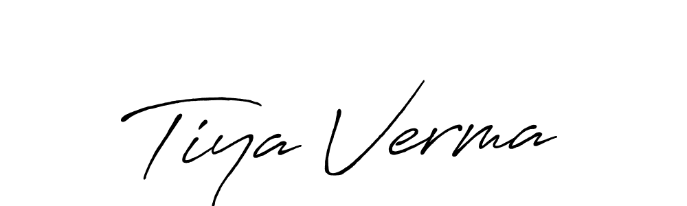 Also we have Tiya Verma name is the best signature style. Create professional handwritten signature collection using Antro_Vectra_Bolder autograph style. Tiya Verma signature style 7 images and pictures png