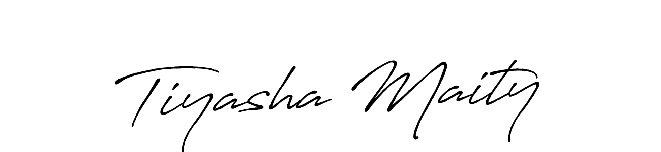 Tiyasha Maity stylish signature style. Best Handwritten Sign (Antro_Vectra_Bolder) for my name. Handwritten Signature Collection Ideas for my name Tiyasha Maity. Tiyasha Maity signature style 7 images and pictures png