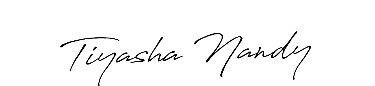 Create a beautiful signature design for name Tiyasha Nandy. With this signature (Antro_Vectra_Bolder) fonts, you can make a handwritten signature for free. Tiyasha Nandy signature style 7 images and pictures png