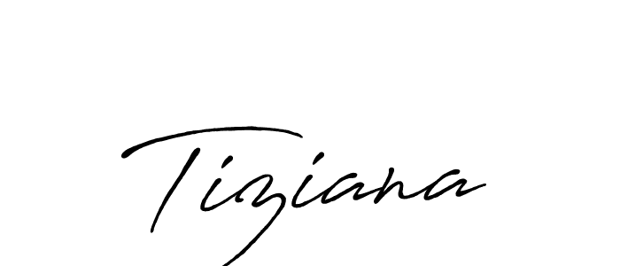 Tiziana stylish signature style. Best Handwritten Sign (Antro_Vectra_Bolder) for my name. Handwritten Signature Collection Ideas for my name Tiziana. Tiziana signature style 7 images and pictures png