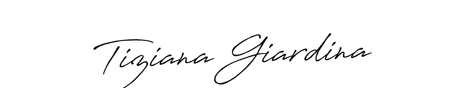 Create a beautiful signature design for name Tiziana Giardina. With this signature (Antro_Vectra_Bolder) fonts, you can make a handwritten signature for free. Tiziana Giardina signature style 7 images and pictures png