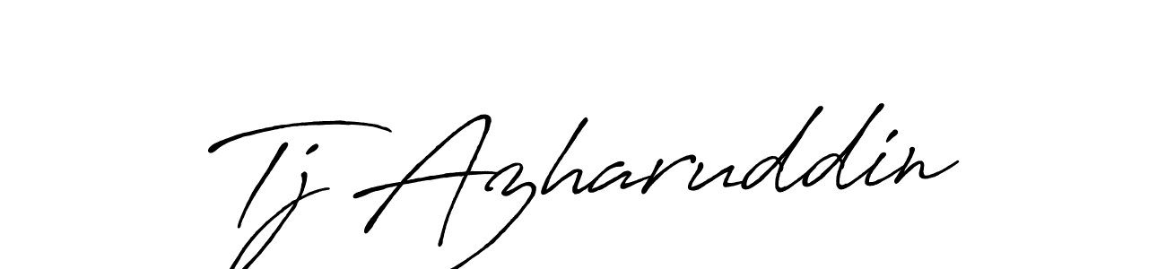 The best way (Antro_Vectra_Bolder) to make a short signature is to pick only two or three words in your name. The name Tj Azharuddin include a total of six letters. For converting this name. Tj Azharuddin signature style 7 images and pictures png