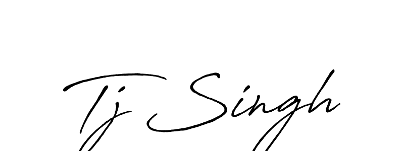 Create a beautiful signature design for name Tj Singh. With this signature (Antro_Vectra_Bolder) fonts, you can make a handwritten signature for free. Tj Singh signature style 7 images and pictures png