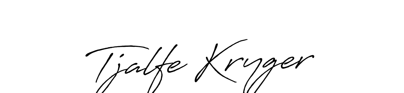 Create a beautiful signature design for name Tjalfe Kryger. With this signature (Antro_Vectra_Bolder) fonts, you can make a handwritten signature for free. Tjalfe Kryger signature style 7 images and pictures png