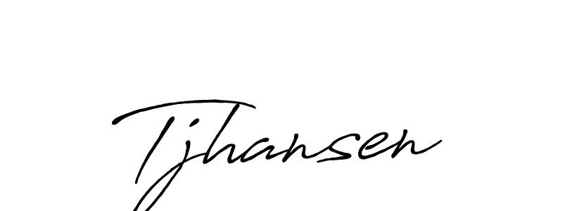 Create a beautiful signature design for name Tjhansen. With this signature (Antro_Vectra_Bolder) fonts, you can make a handwritten signature for free. Tjhansen signature style 7 images and pictures png